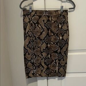 Altuzarra Brown Snake Print Pencil Skirt